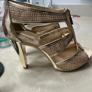 Michael Kors Shimmering Gold Heels